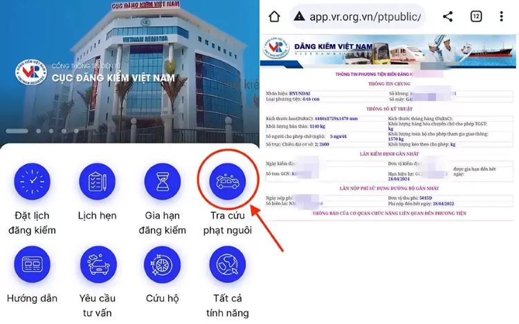 Tra cứu phạt nguội cục đăng kiểm Việt Nam