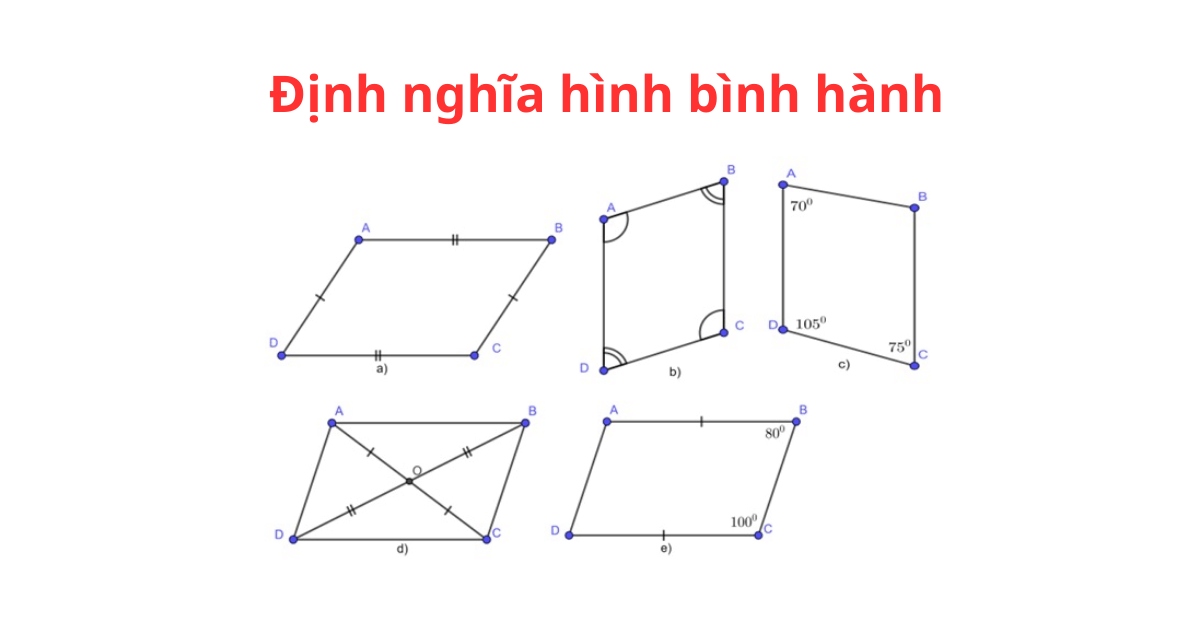 Dấu hiệu nhận biết hình bình hành