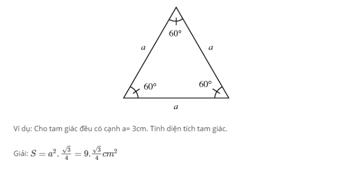 Diện tích tam giác đều: Công thức tính và cách ứng dụng chính xác