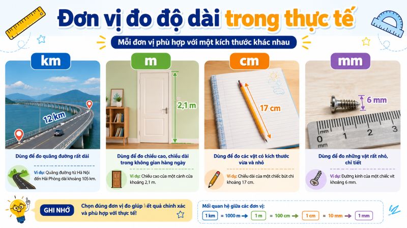 Bảng đơn vị đo độ dài
