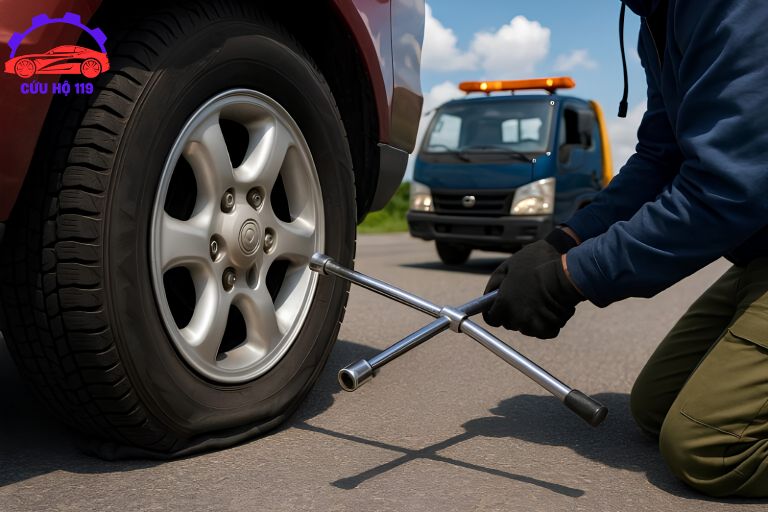 Cứu hộ lốp cao tốc Hà Nội Hải Phòng 24/7 nhanh chóng